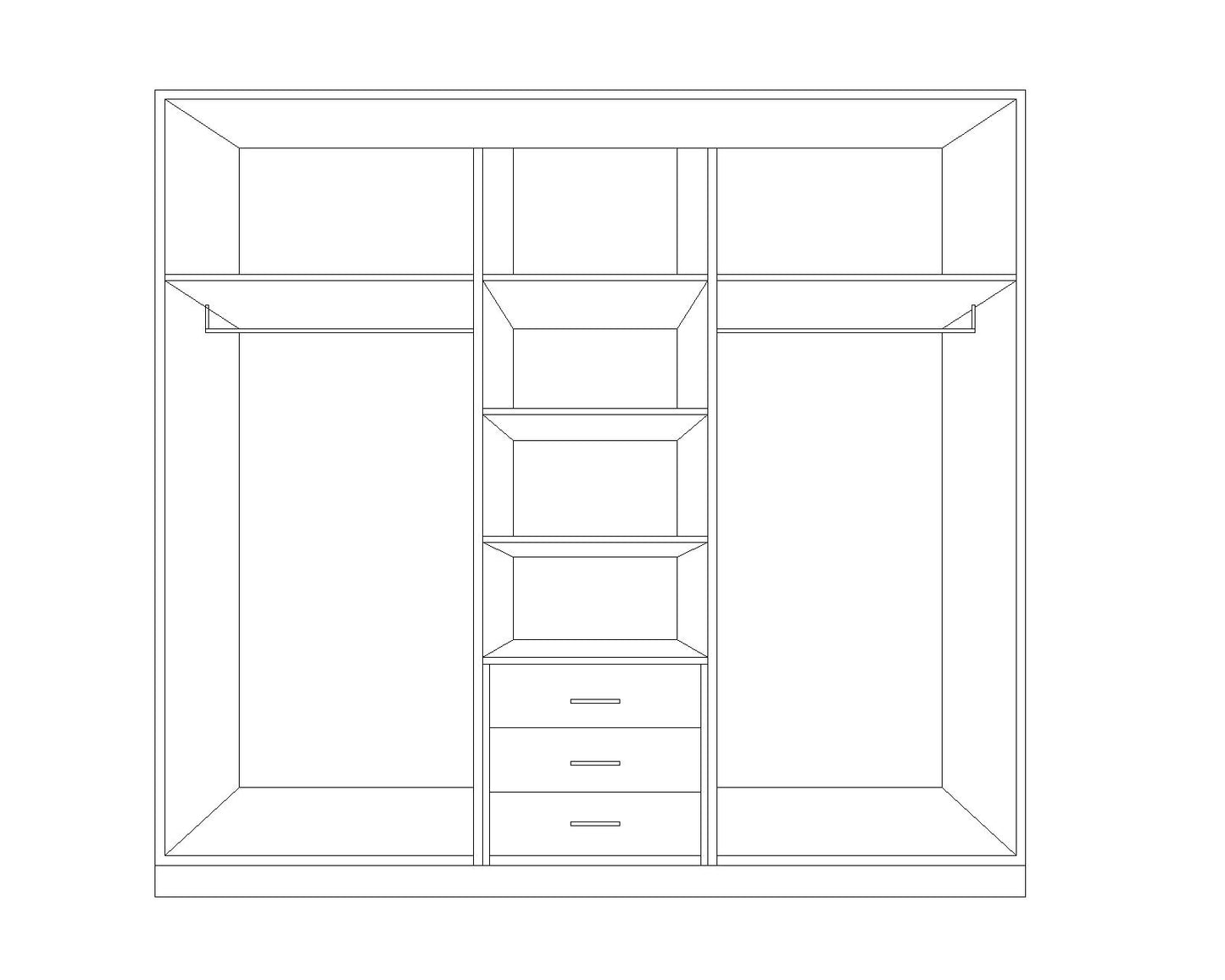 دولاب 200×220 سم- TOP104