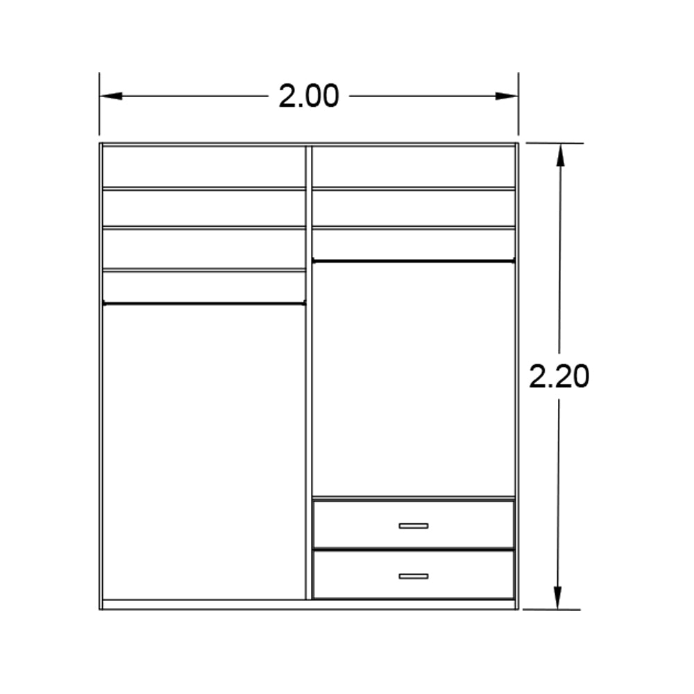 Wardrobe 220×200 cm - WOD32