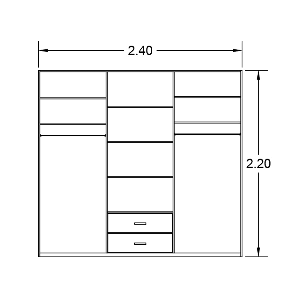 Wardrobe 220 x 240 cm - WOD39