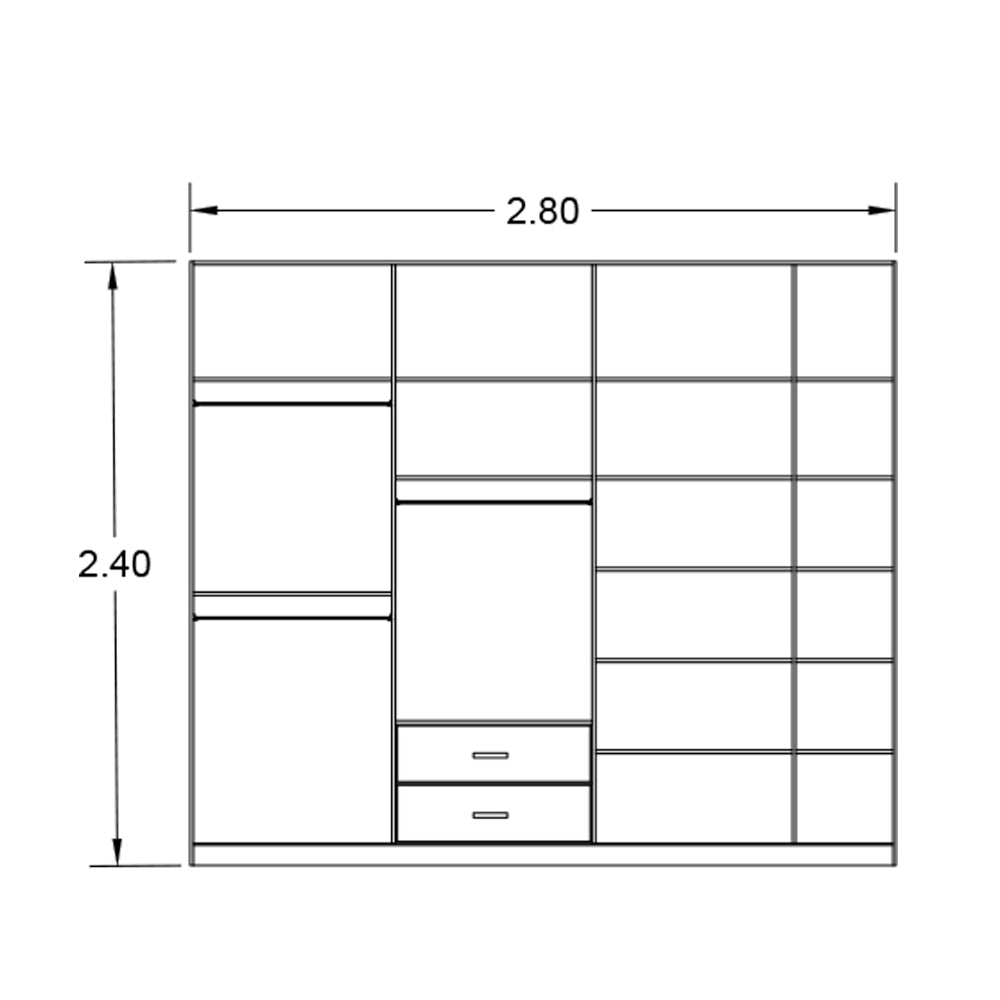 دولاب 240×280سم - WOD43