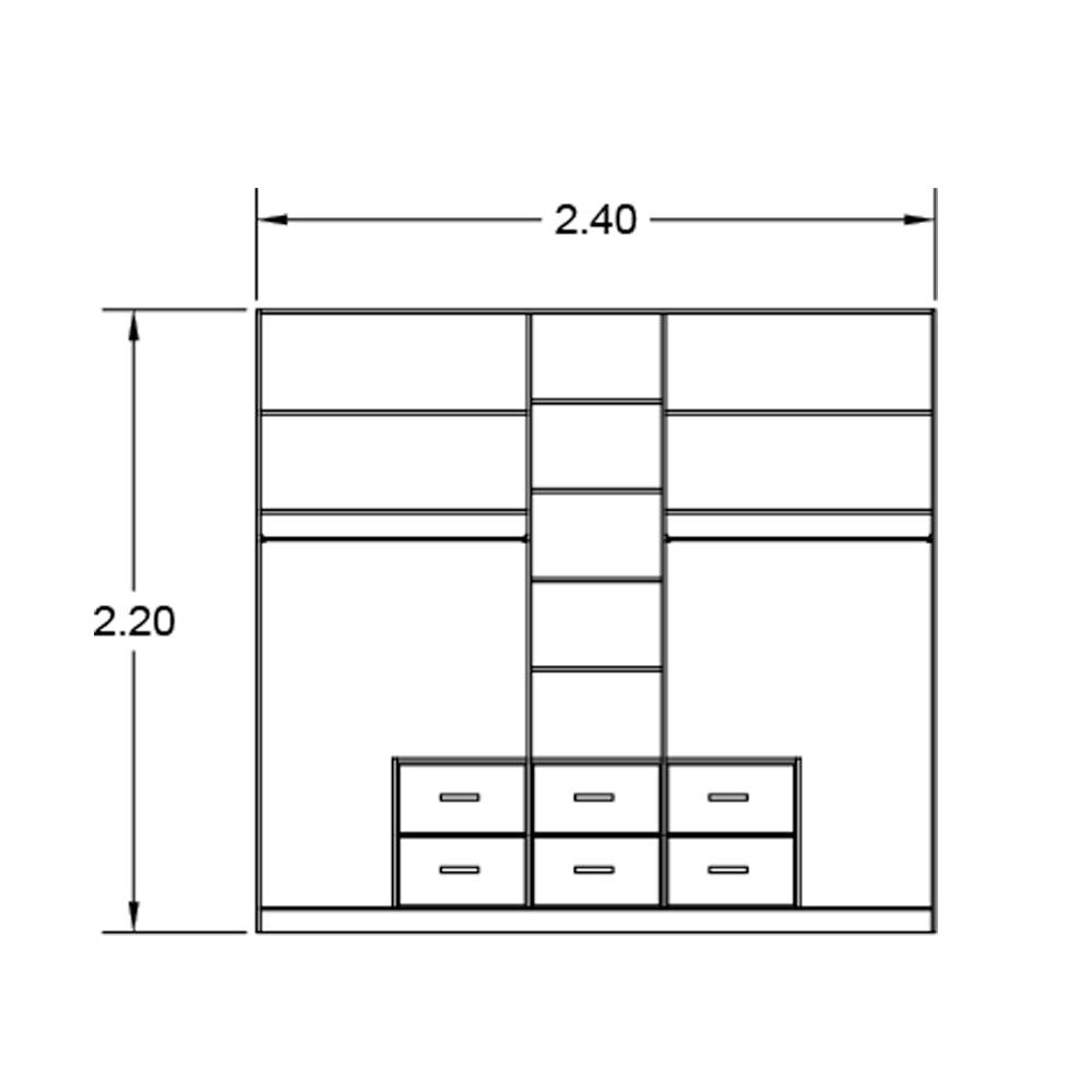 Wardrobe 220×240 cm - WOD46