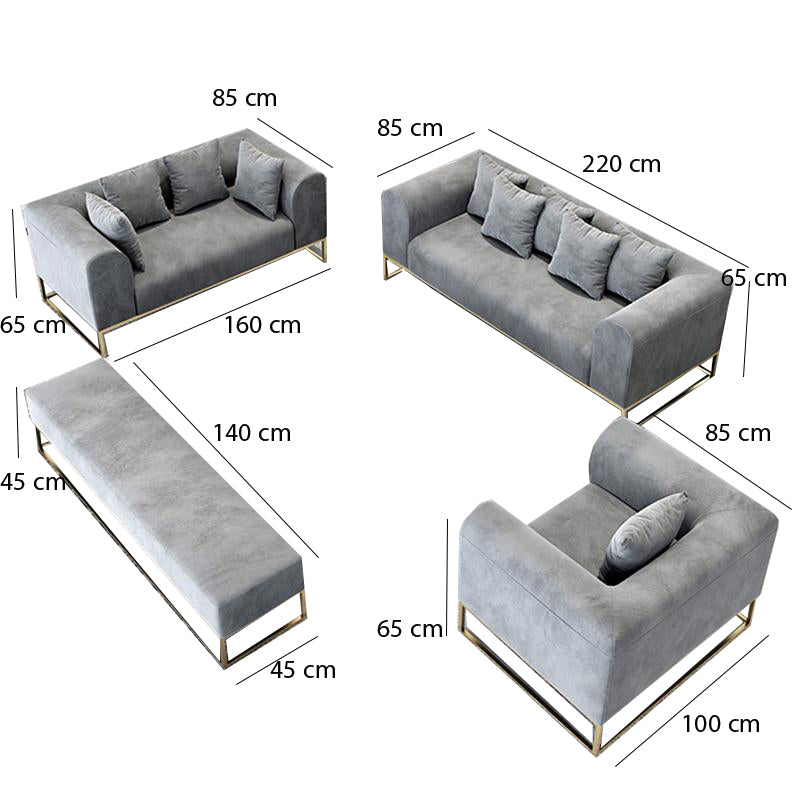 Sofa 4 pieces - Natural beech wood - Multiple colors - WS150