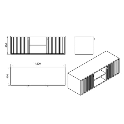 TV table 40 x 120 cm - STCO93