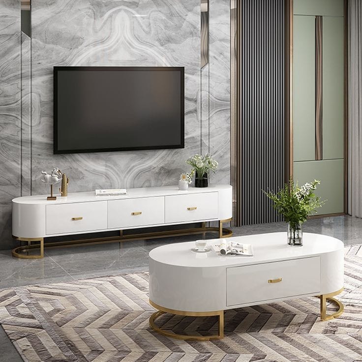 TV table set with coffee table - 2 pieces - GAN76 – Chic Homz