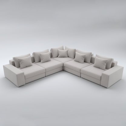 Beech wood corner sofa 260 x 260 cm - DECO256