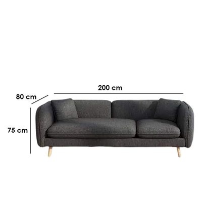 Beech wood sofa 200 x 80 cm - BF02