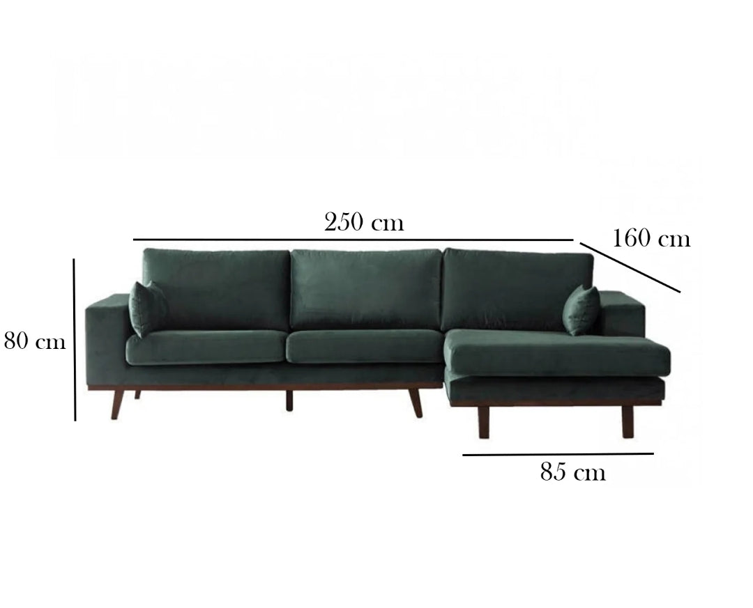 Beech wood corner sofa 250 x 160 cm - BF35