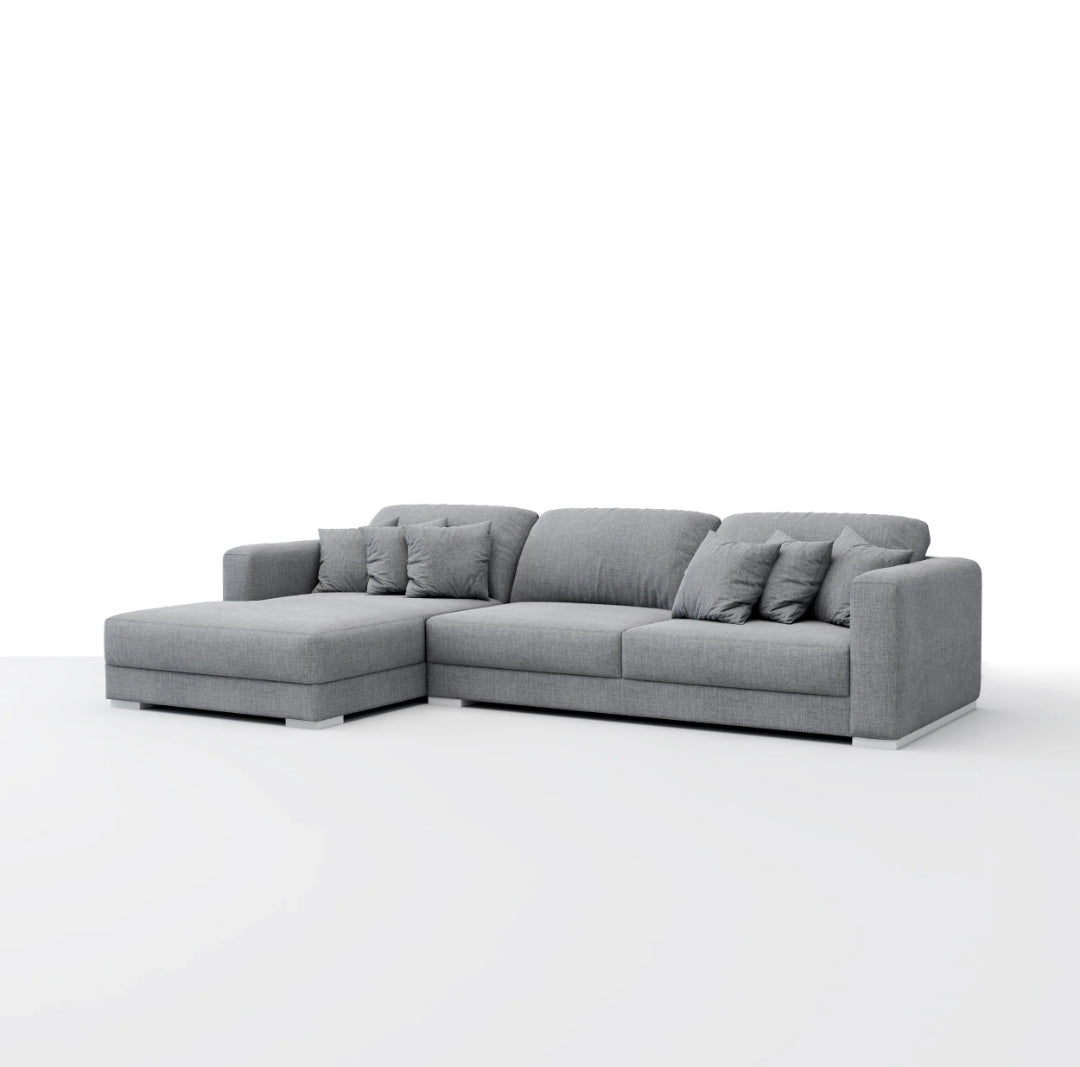 Beech wood corner sofa 280 x 180 cm - BF53