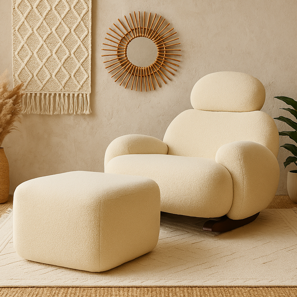 كرسي فوتيه هزاز مع بوف