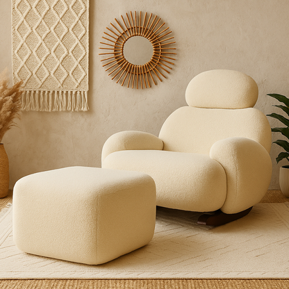 كرسي فوتيه هزاز مع بوف