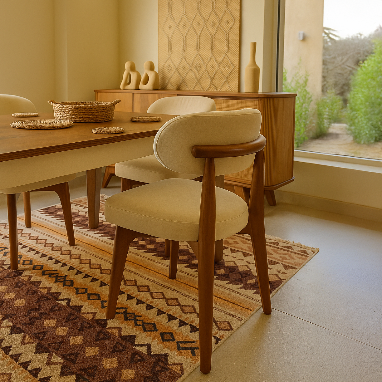 Dining table with 6 chairs and buffet - WM143