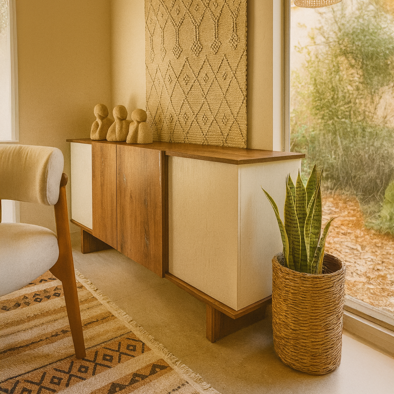 Dining table with 6 chairs and buffet - WM143