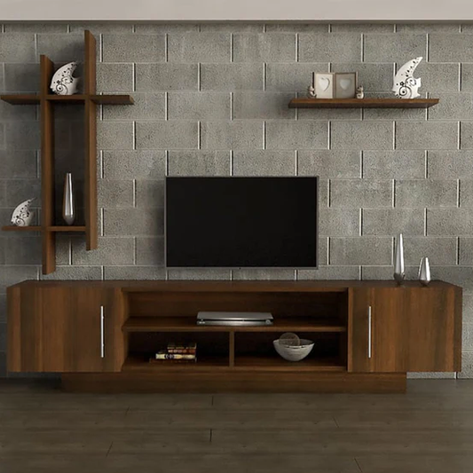 ترابيزة تليفزيون مع وحدة أرفف