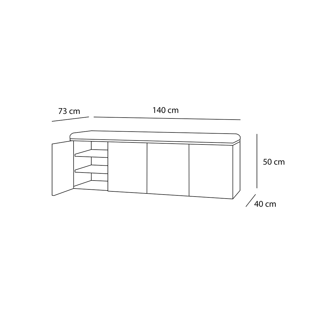 Banquet Shoe rack 140x40cm - MIRA37