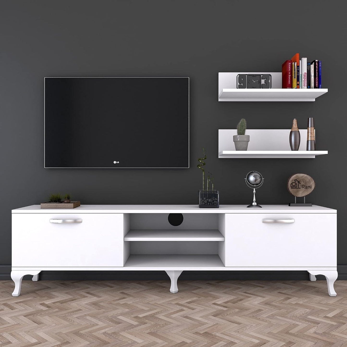 TV table with 2 shelves, 30 x 180 cm - CITY10