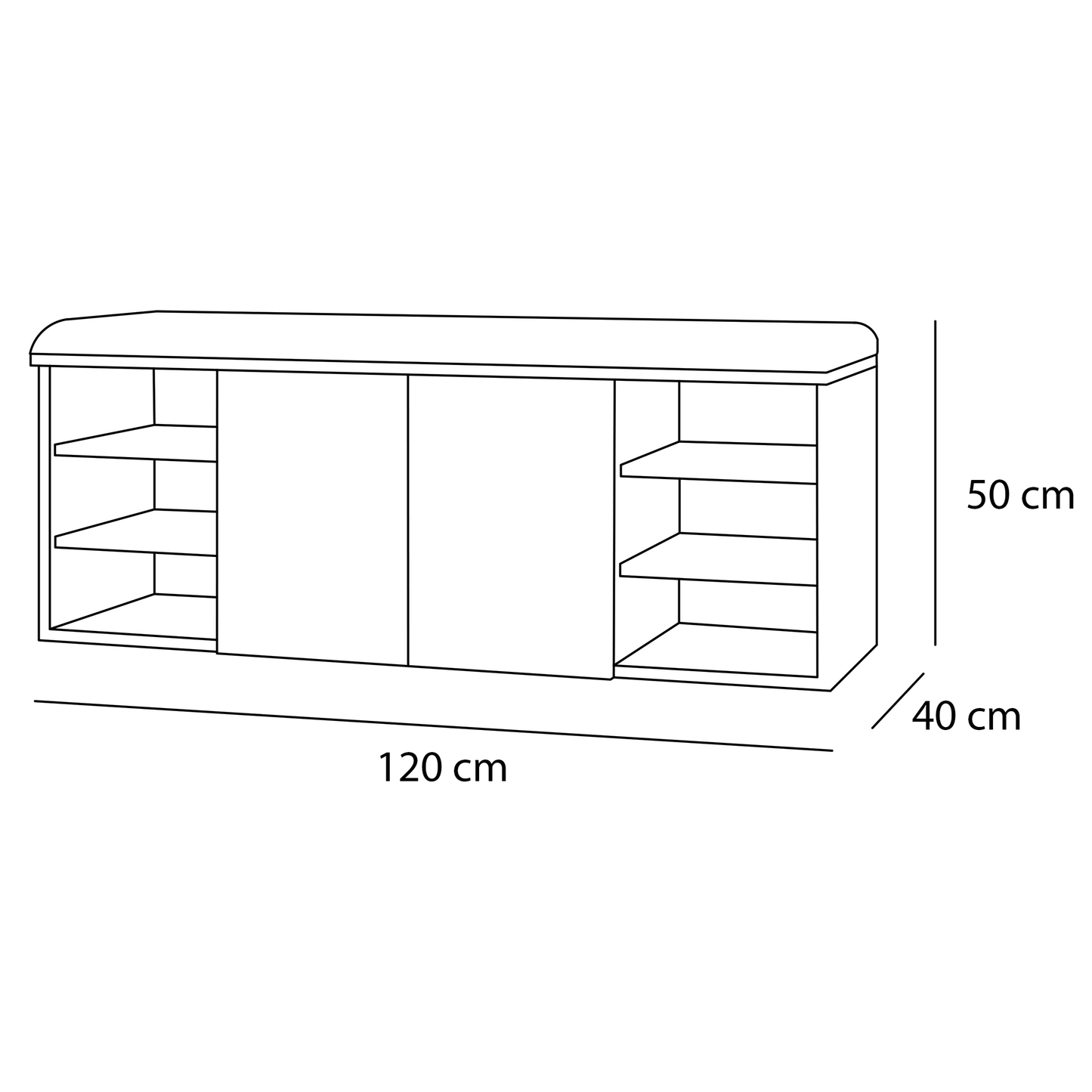 Banquet Shoe rack 120x40cm - MIRA34