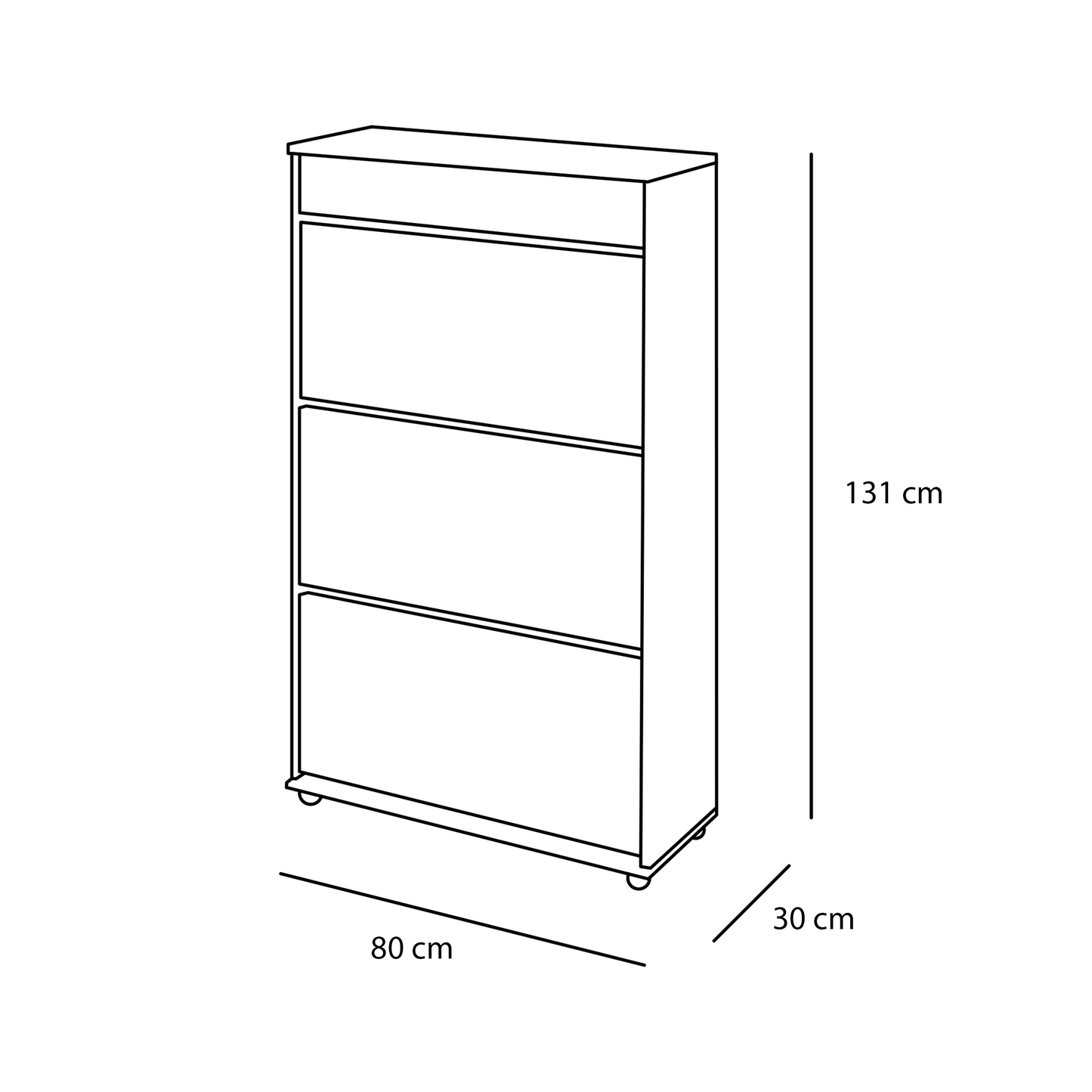 Shoe rack 131x80cm - MIRA29