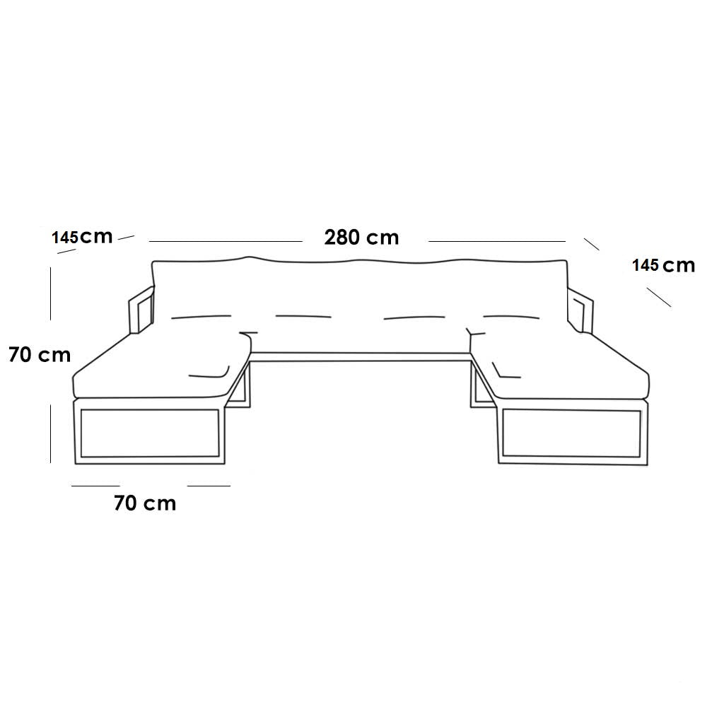 Outdoor corner sofa- FOD54