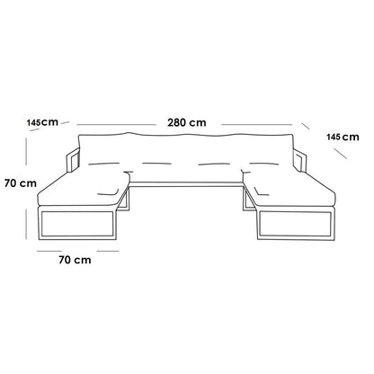 Outdoor corner sofa- FOD54