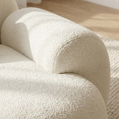 Beech wood swing chair with pouf 85x85cm - WM133