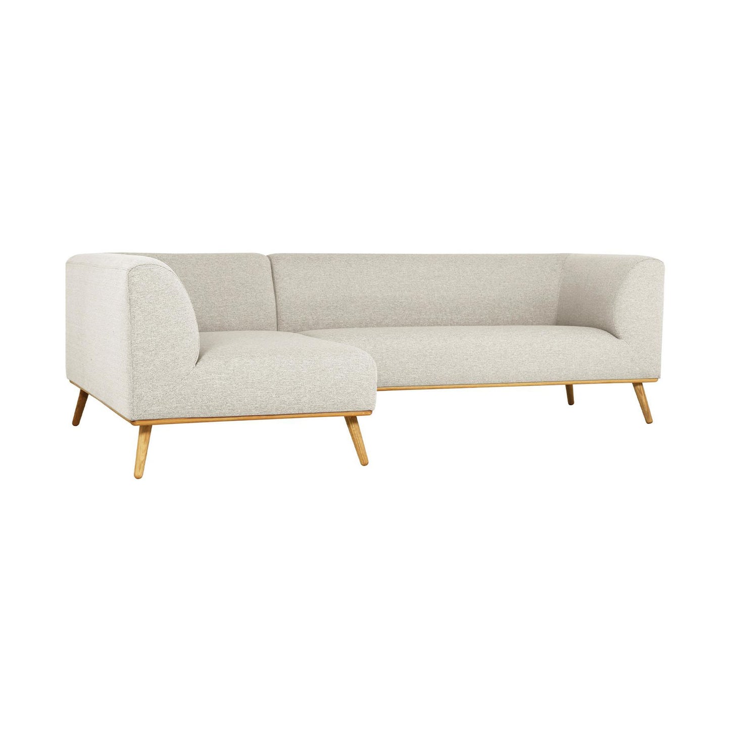 Beech wood corner sofa and pouf  215 x150 cm-SBF61