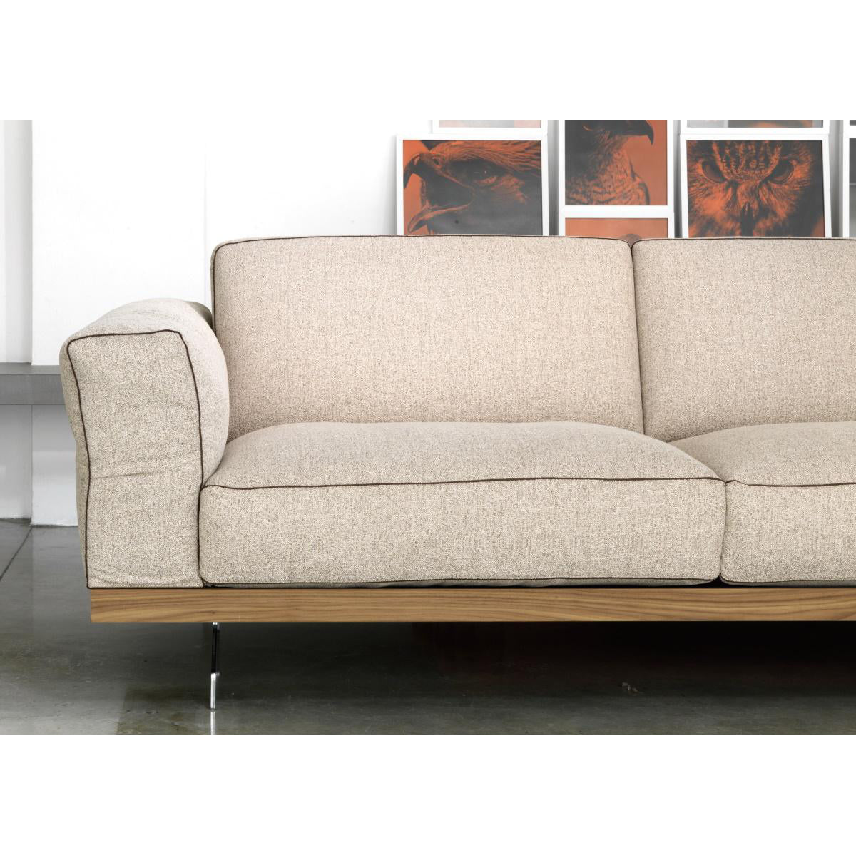 Beech wood corner sofa 160 x 220 cm - FACT347