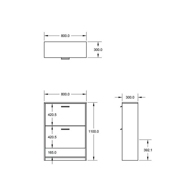 Shoe rack 30 x 80 cm - STCO68