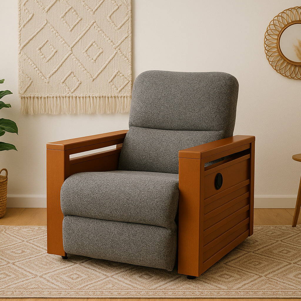 Beech Wood Lazy Boy Chair, 90x85cm - WM137