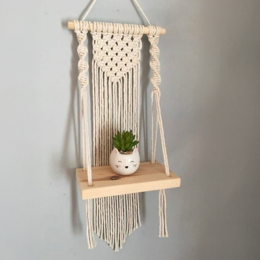 رف ديكور مكرمية