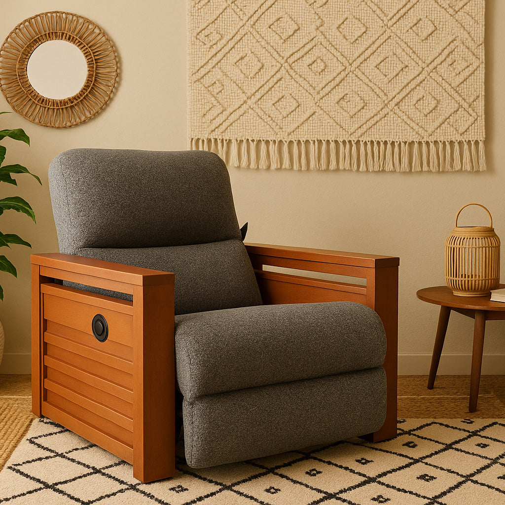 Beech Wood Lazy Boy Chair, 90x85cm - WM137