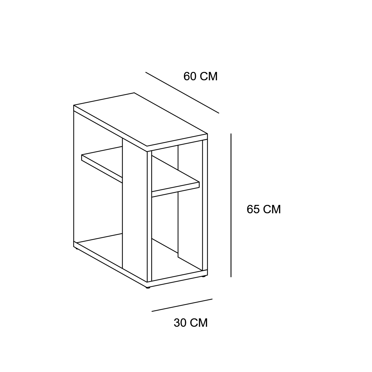 Side table 60x30cm - MIRA42