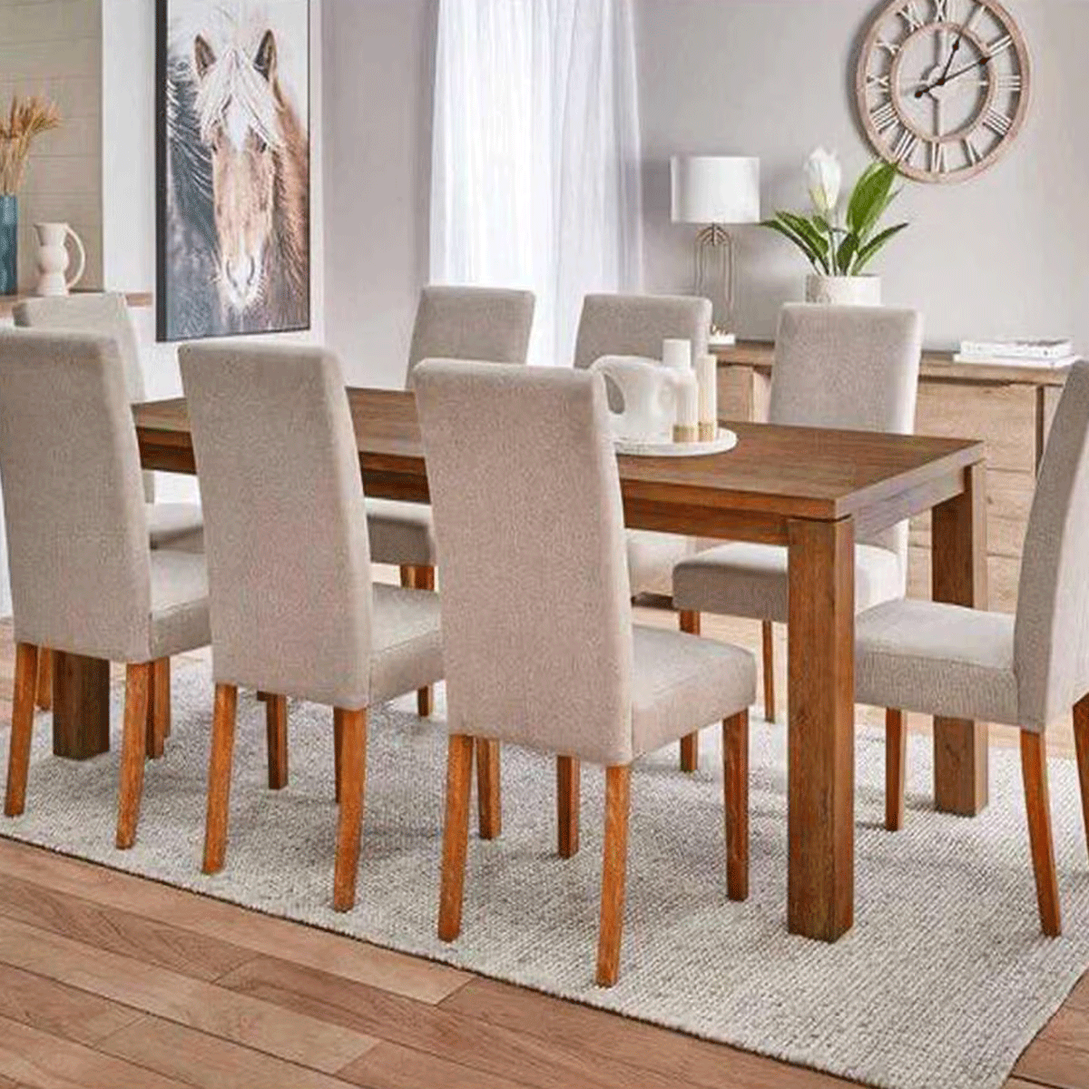 Large dining table - 9 pieces - WK173 – Chic Homz