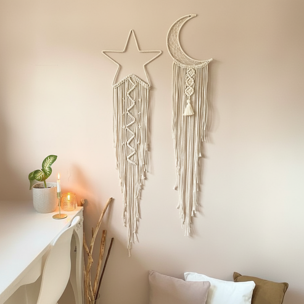 ديكور حائط مكرمية