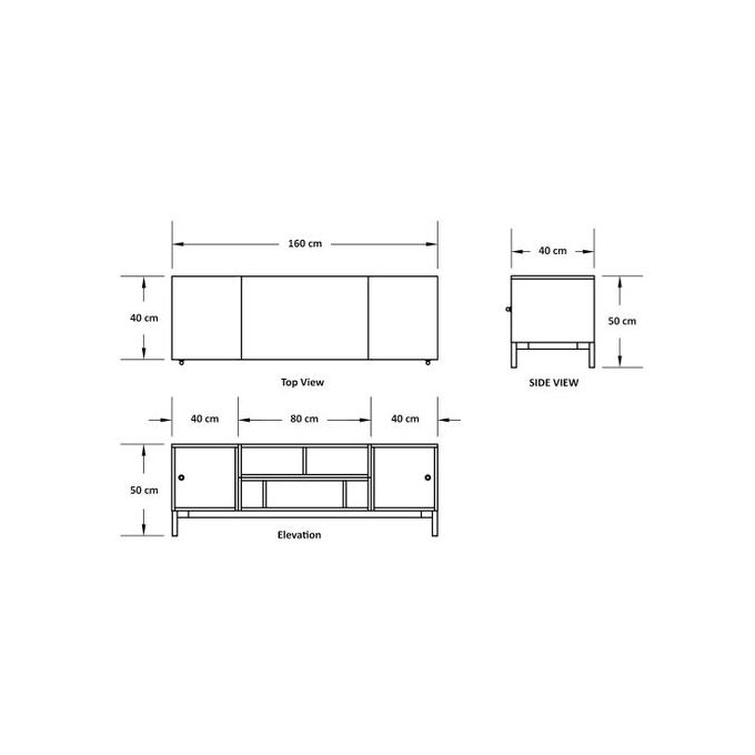 TV table 90×150 cm - STCO87