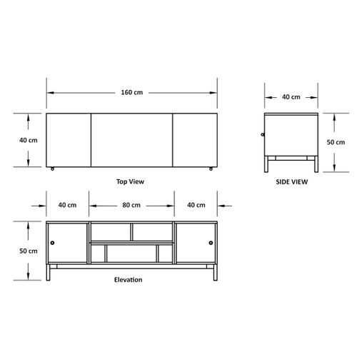 TV table 90×150 cm - STCO88