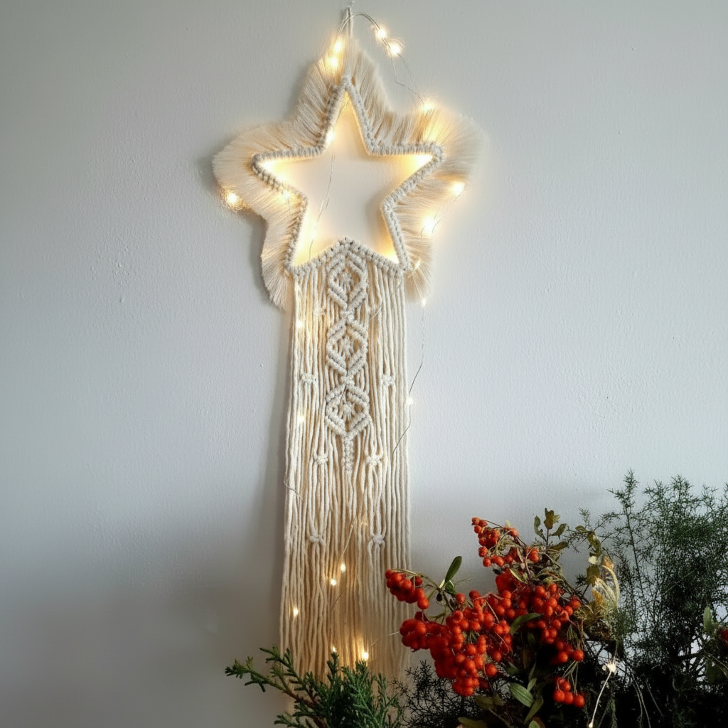 ديكور حائط مكرمية