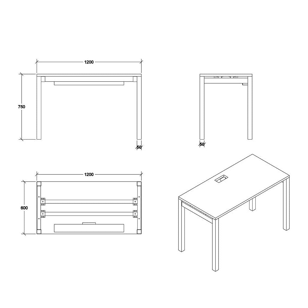Desk 60 x 120 cm - STCO102