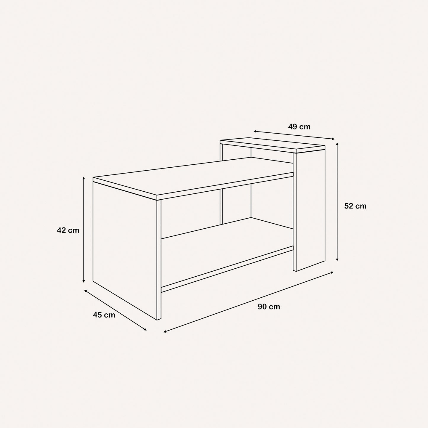 Coffee table 45 x 90 cm - ZAF91