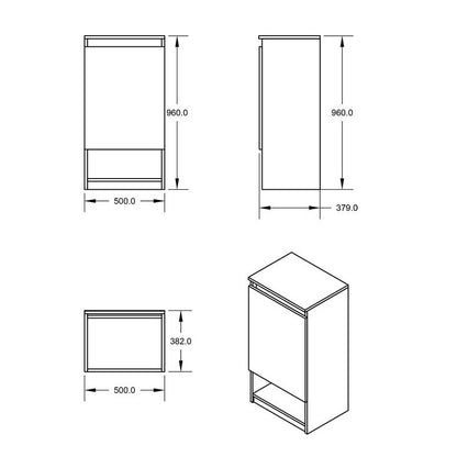 Shoe rack 38 x 50 cm - STCO72