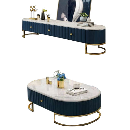 طقم ترابيزة تليفزيون مع ترابيزة قهوة - قطعتين- GAN72