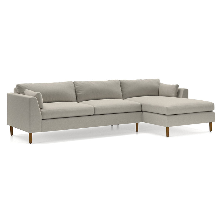 Beech wood corner sofa 250 x 170 cm - DECO277