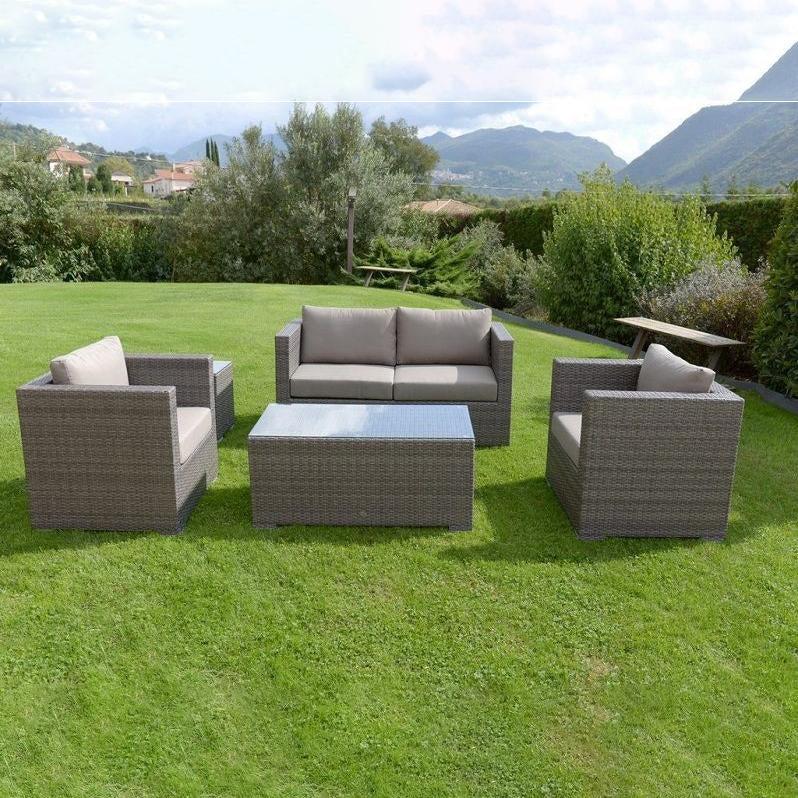 Outdoor set - one sofa, two chairs and a table - SHP122