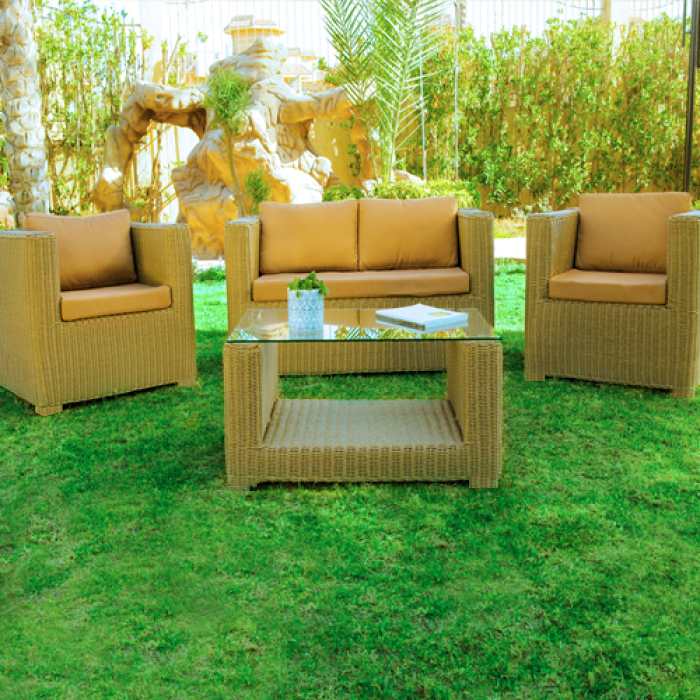 Outdoor set - one sofa, two chairs and a table - SHP66