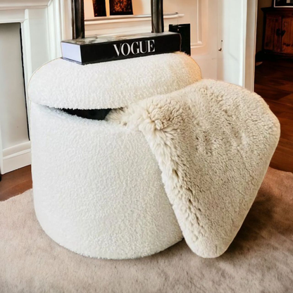 بوف سحارة خشب زان 50×45سم - HMS35