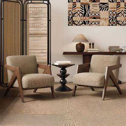 كرسي خشب زان 80×60سم - HMS100