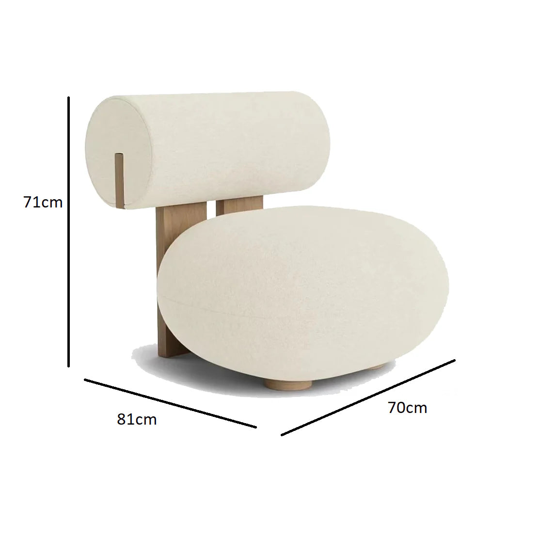 Beech wood chair 81 x 70 cm - HMS85