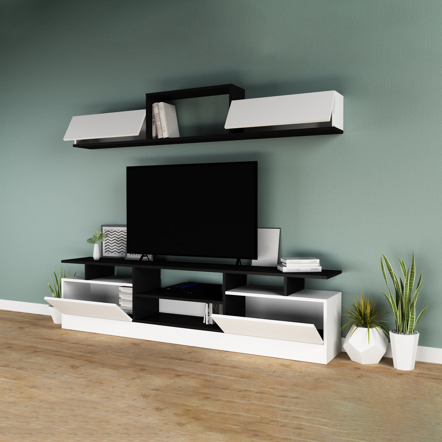TV table with wall shelve - LOG230