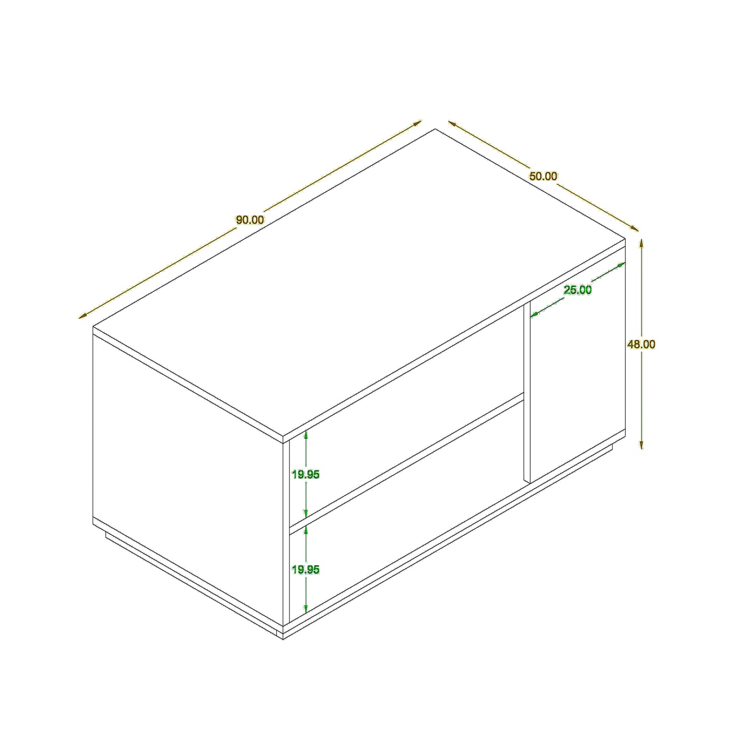 Coffee table 50 x 90 cm - ZAF24