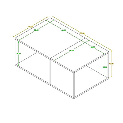 Coffee table 60 x 100 cm - ZAF25