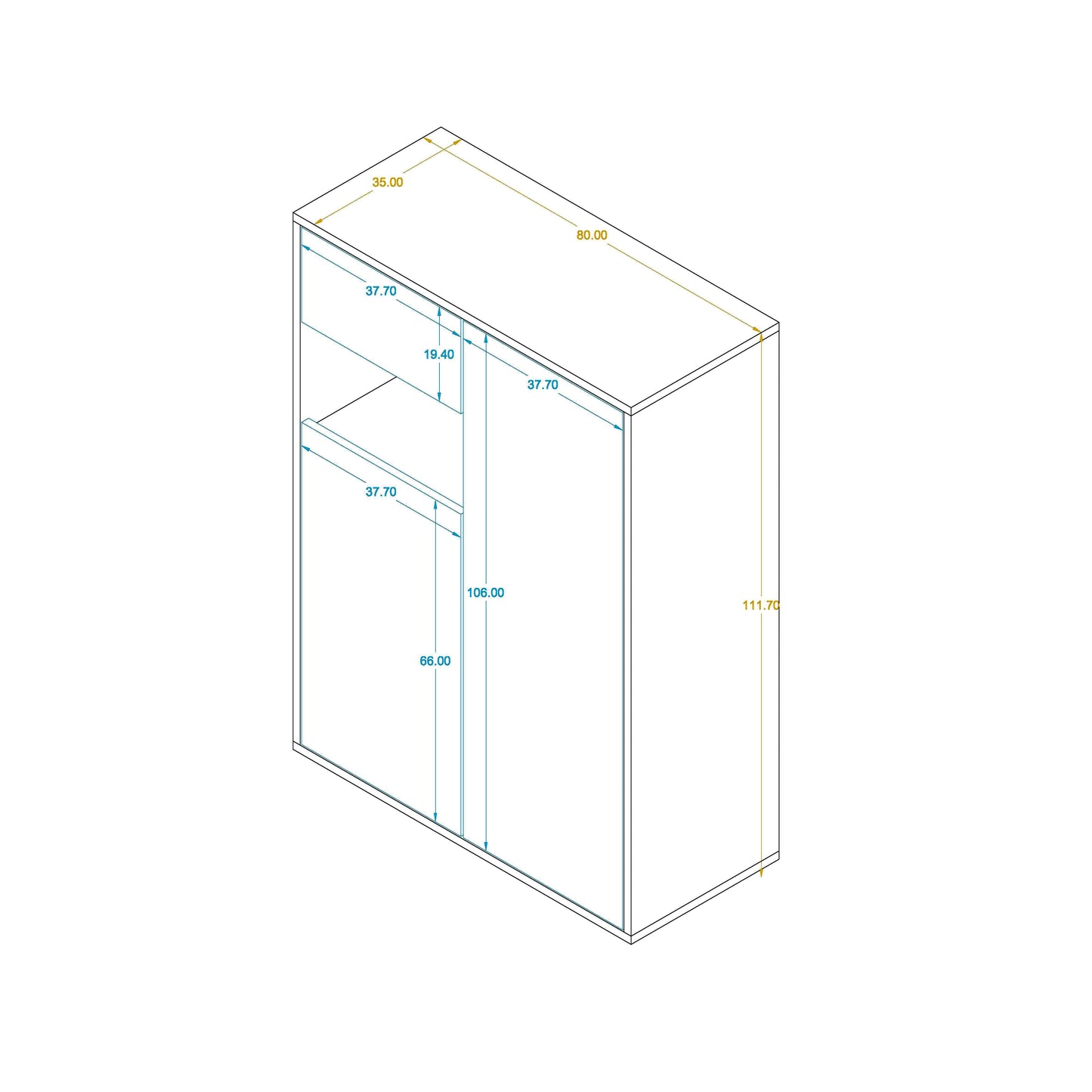 Shoe rack 35 x 80 cm - ZAF134